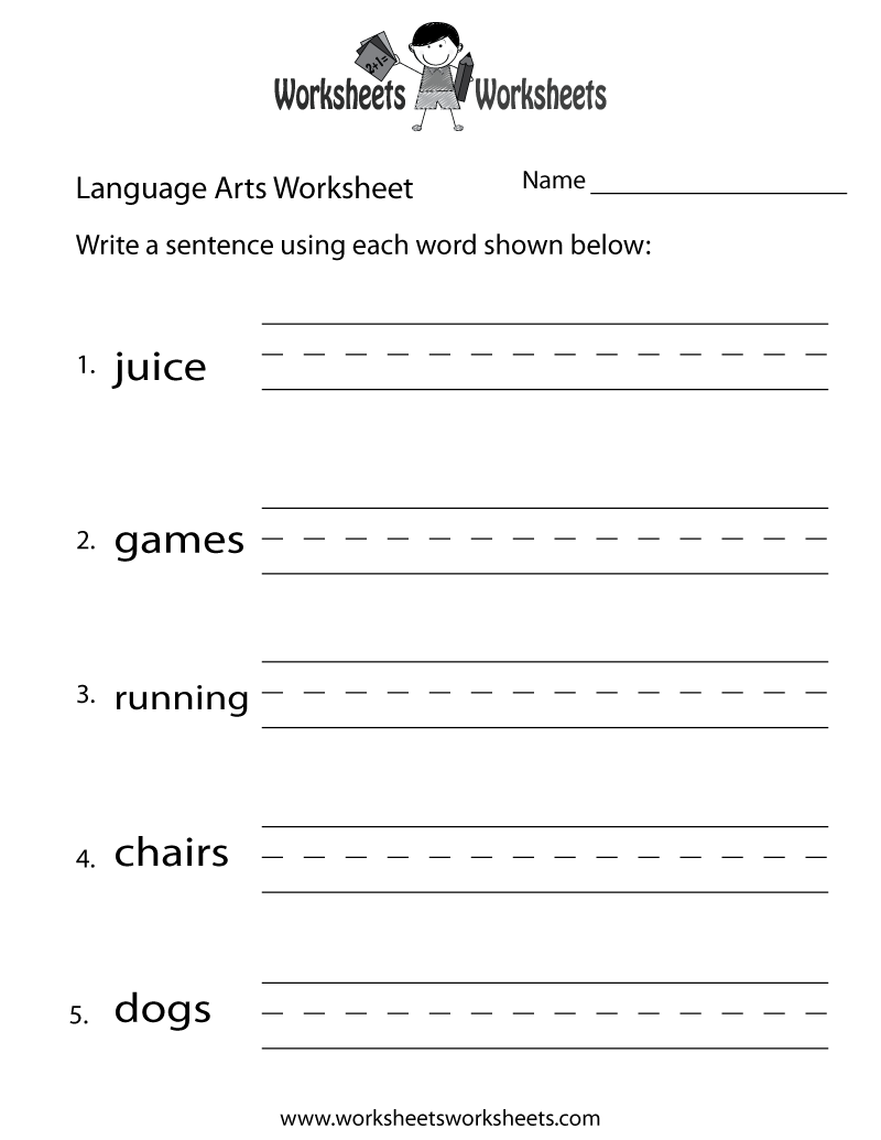 Language Arts Worksheets Worksheets Library