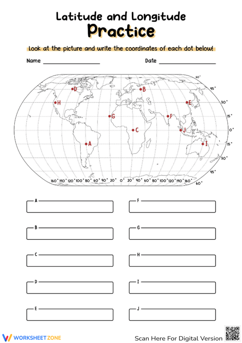 Latitude And Longitude Worksheets 2025