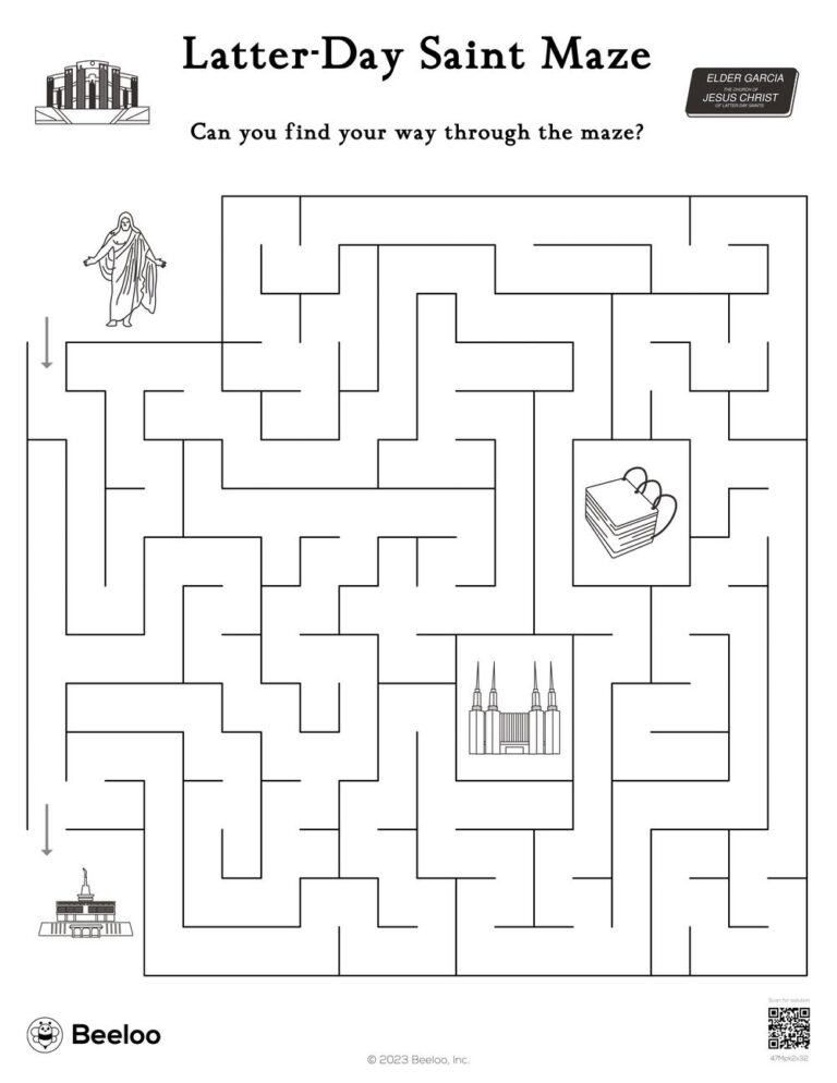 Latter Day Saint Maze Beeloo Printable Crafts And Activities For 