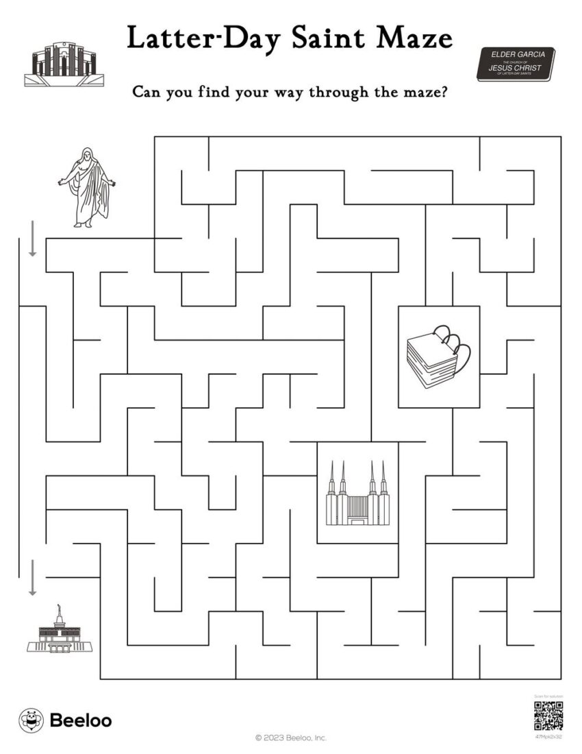 Latter Day Saint Maze Beeloo Printable Crafts And Activities For