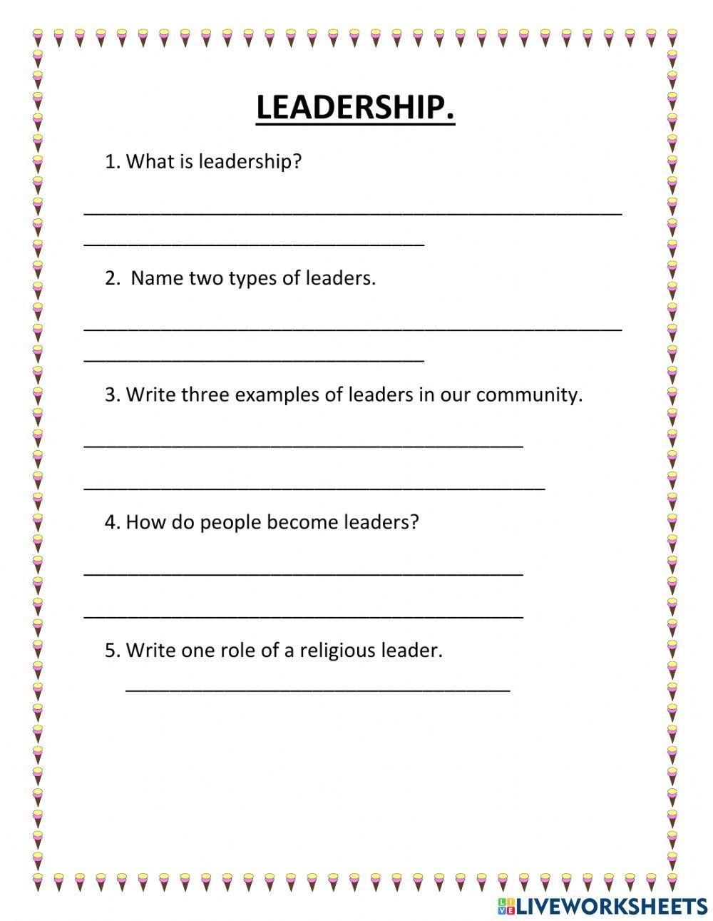 Leadership Worksheets Library