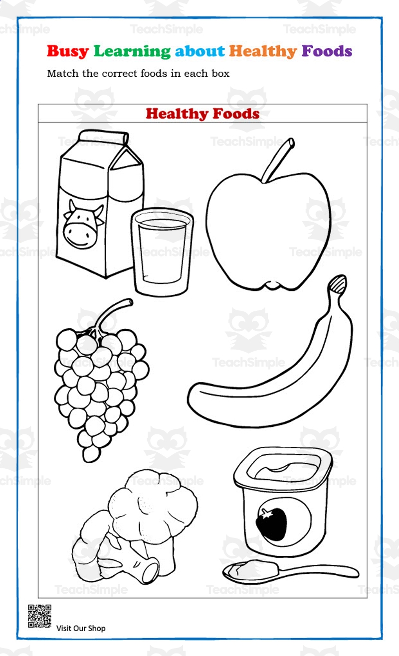 Learning About Healthy Foods Matching Worksheet Worksheets Library Learning About Healthy Foods Matching Worksheet Worksheets Library