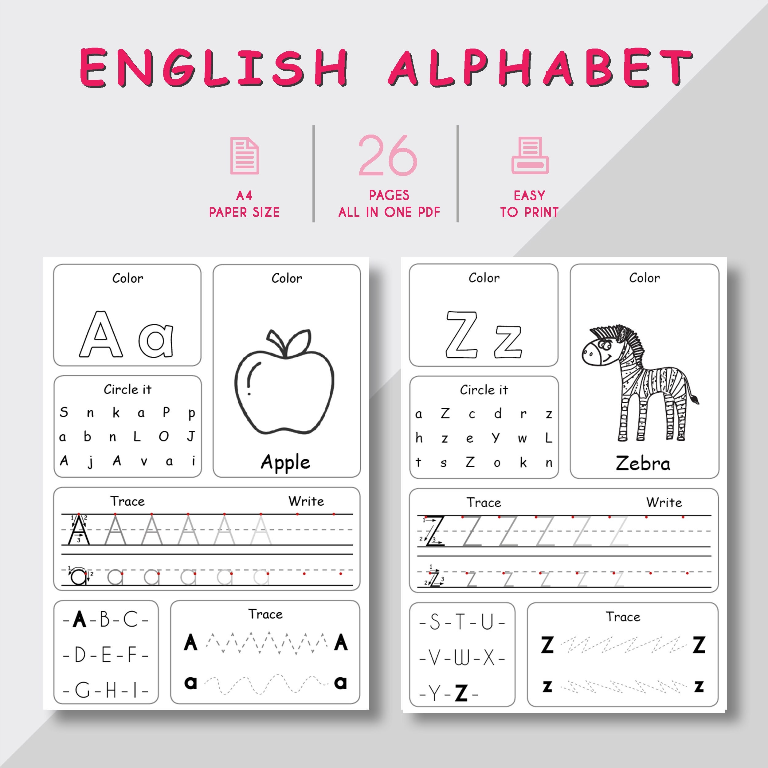 Learning Alphabet Printable Worksheets For Kids Kindergarten Learning Alphabet Printable Worksheets For Kids Kindergarten