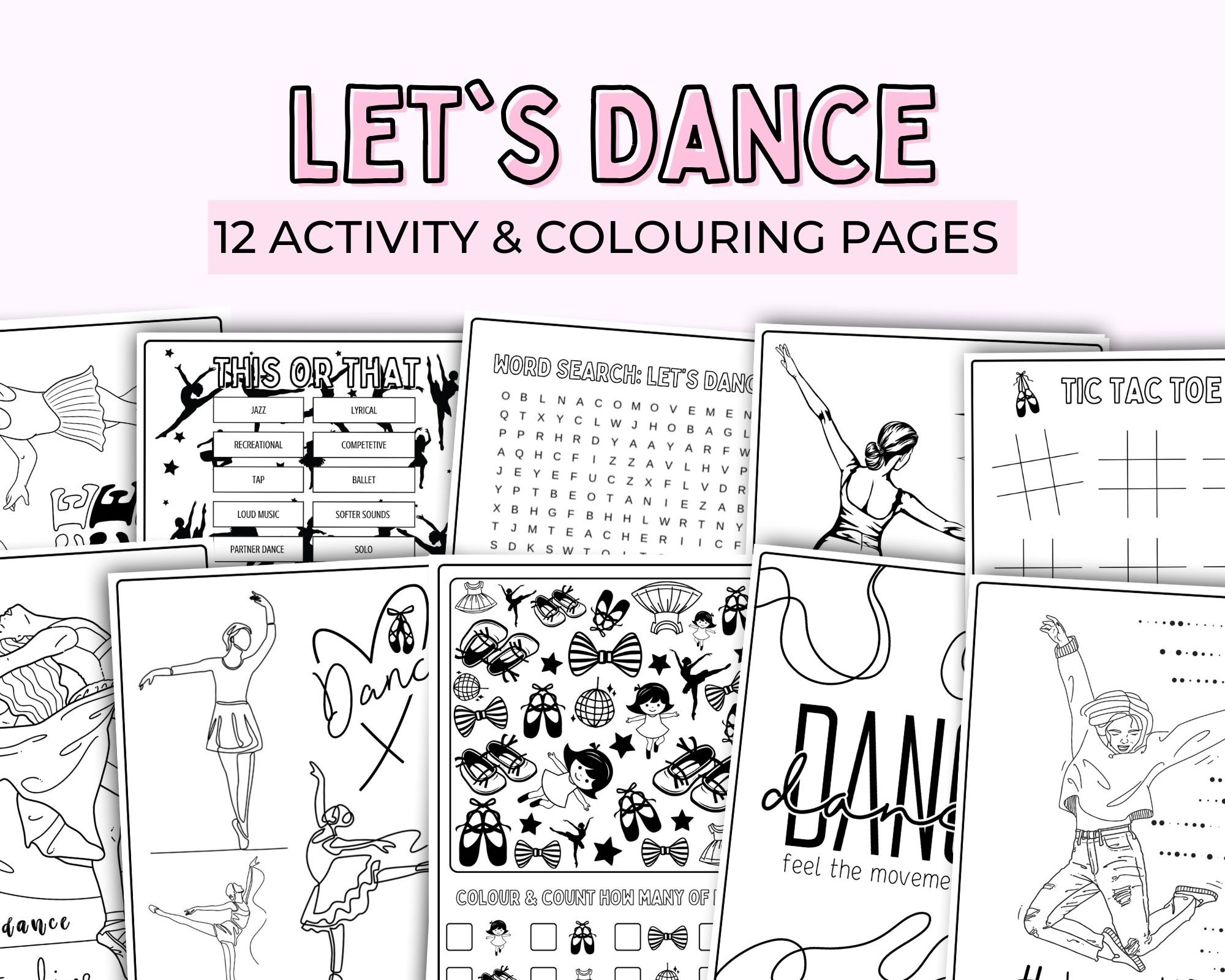 Let s Dance 12 Page Activity U0026 Colouring Bundle Pdf Download Print Dance Class Dance Teacher Backstage Recital Ballet Jazz Worksheet Etsy Let s Dance 12 Page Activity U0026 Colouring Bundle Pdf Download Print Dance Class Dance Teacher Backstage Recital Ballet Jazz Worksheet Etsy