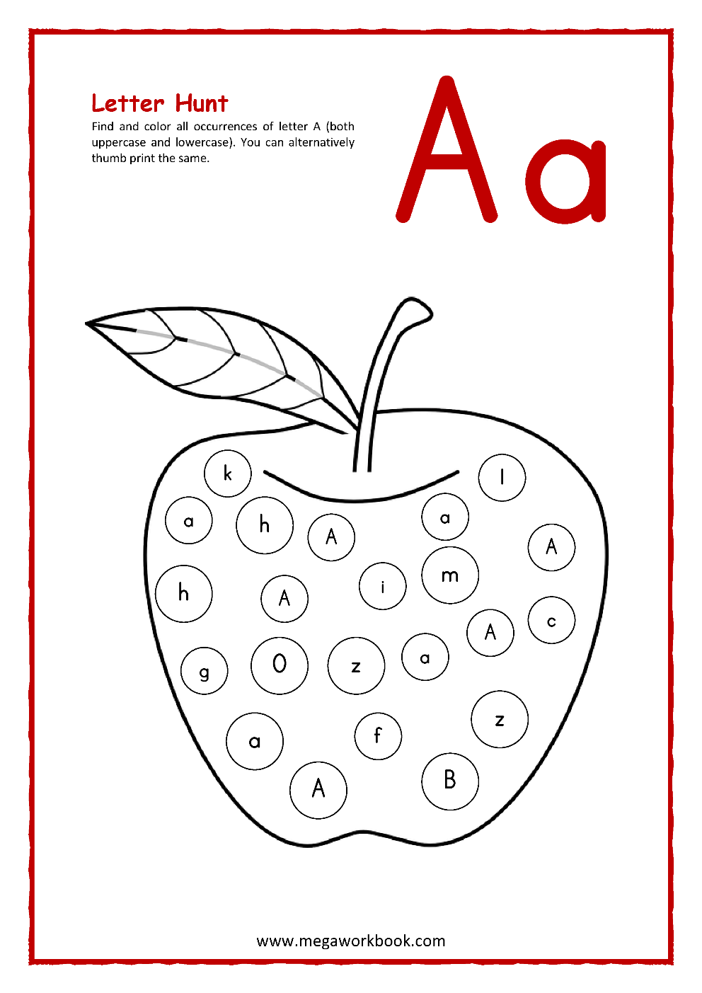Letter A Worksheets Letter A Activities Letter A Worksheets Preschool Letter A Activities Preschool MegaWorkbook