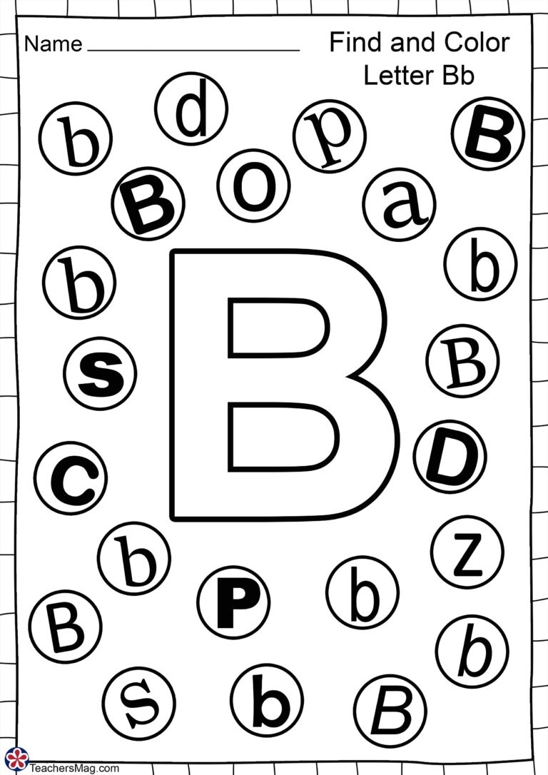 Letter B Free Worksheets TeachersMag