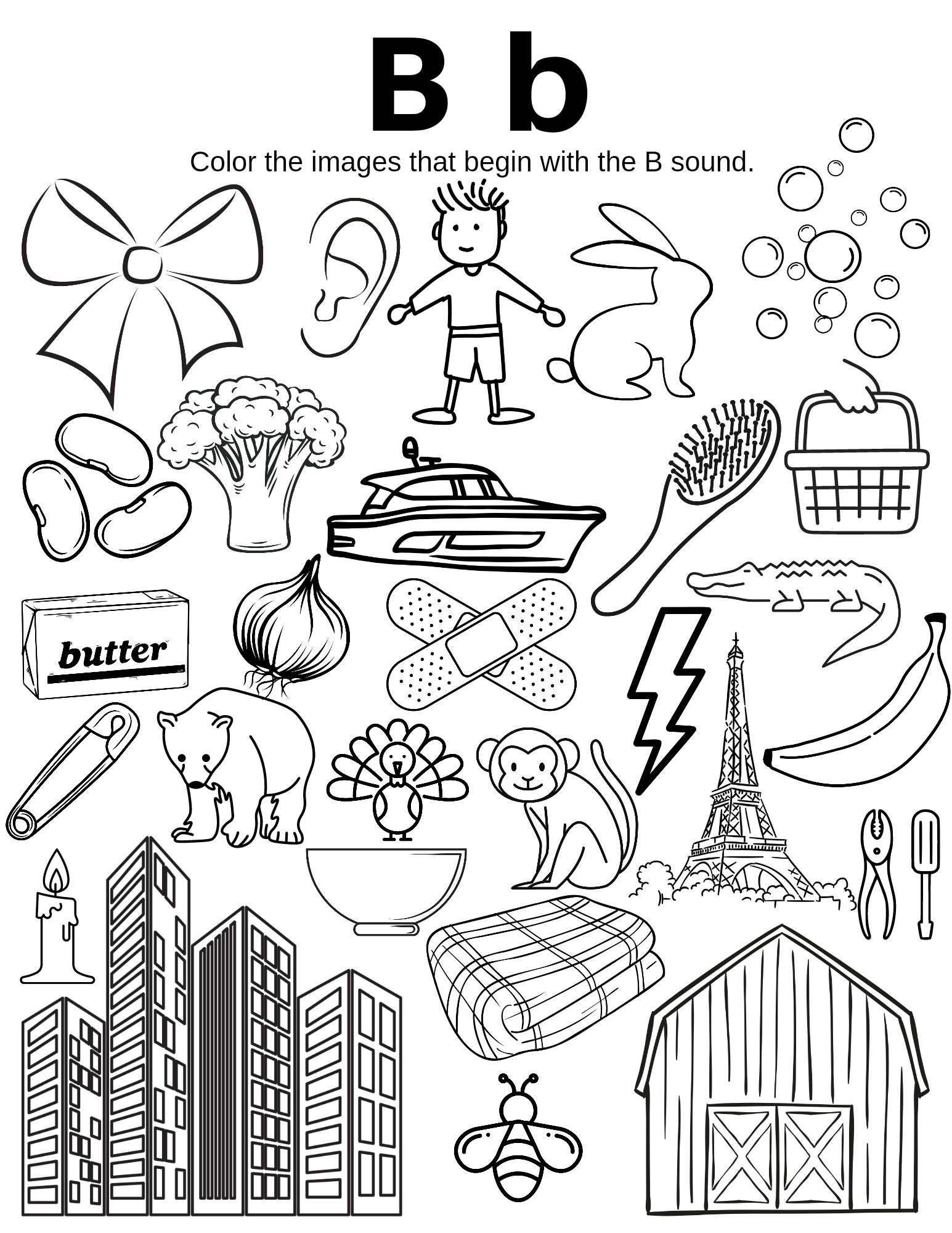 Letter B Image Finder Coloring Worksheet Classful Letter B Image Finder Coloring Worksheet Classful