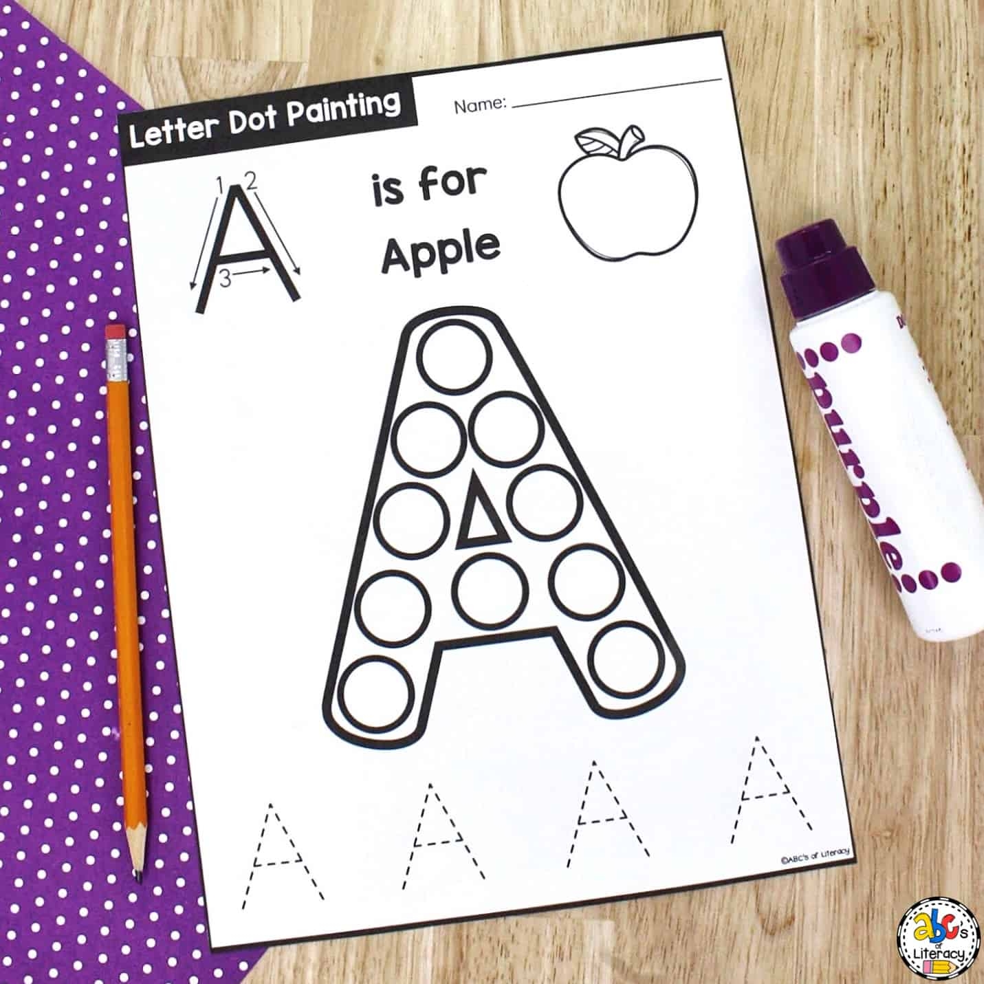 Letter Dot Painting Worksheets Letter Dot Painting Worksheets