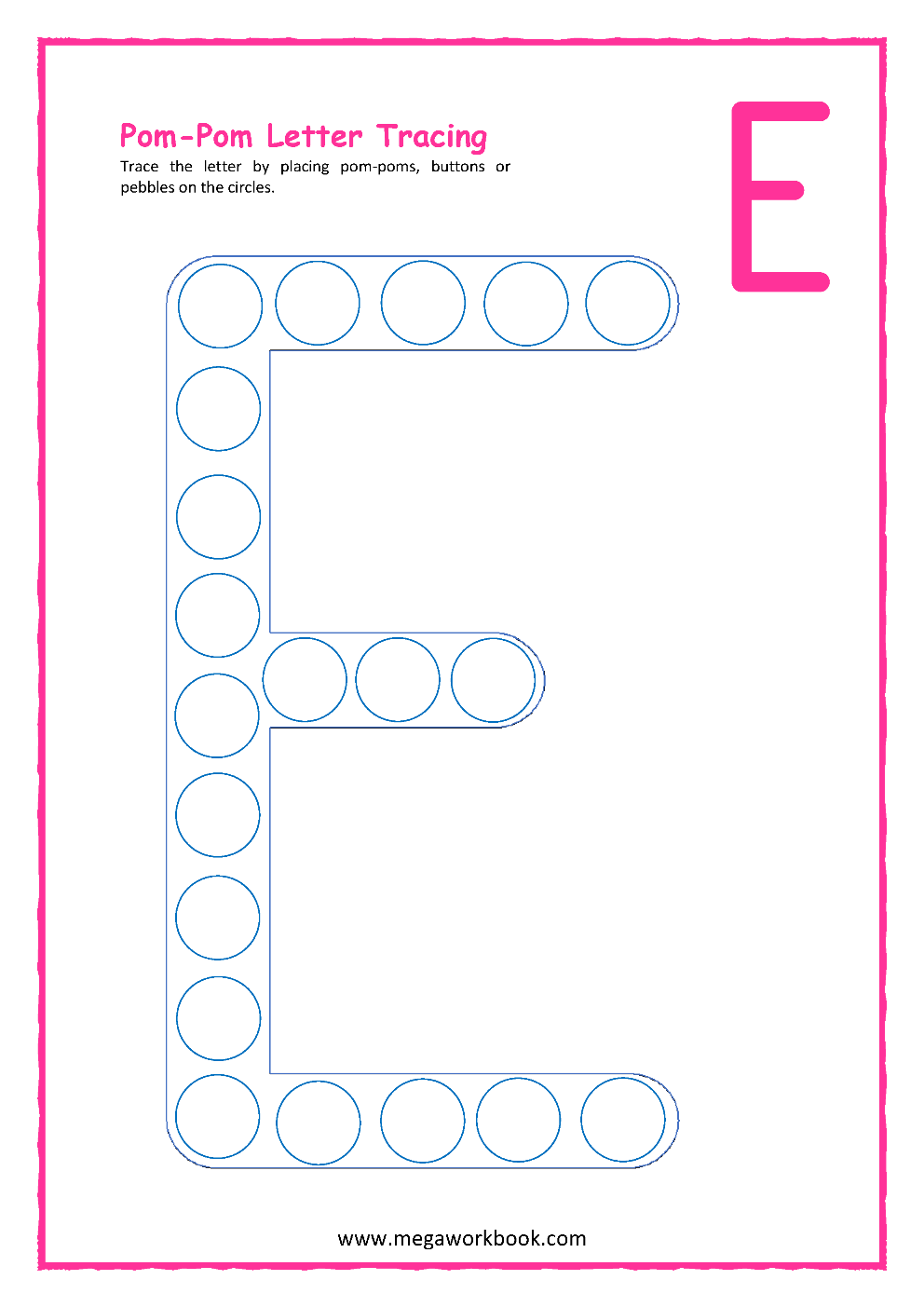 Printable Letter E-H Worksheet