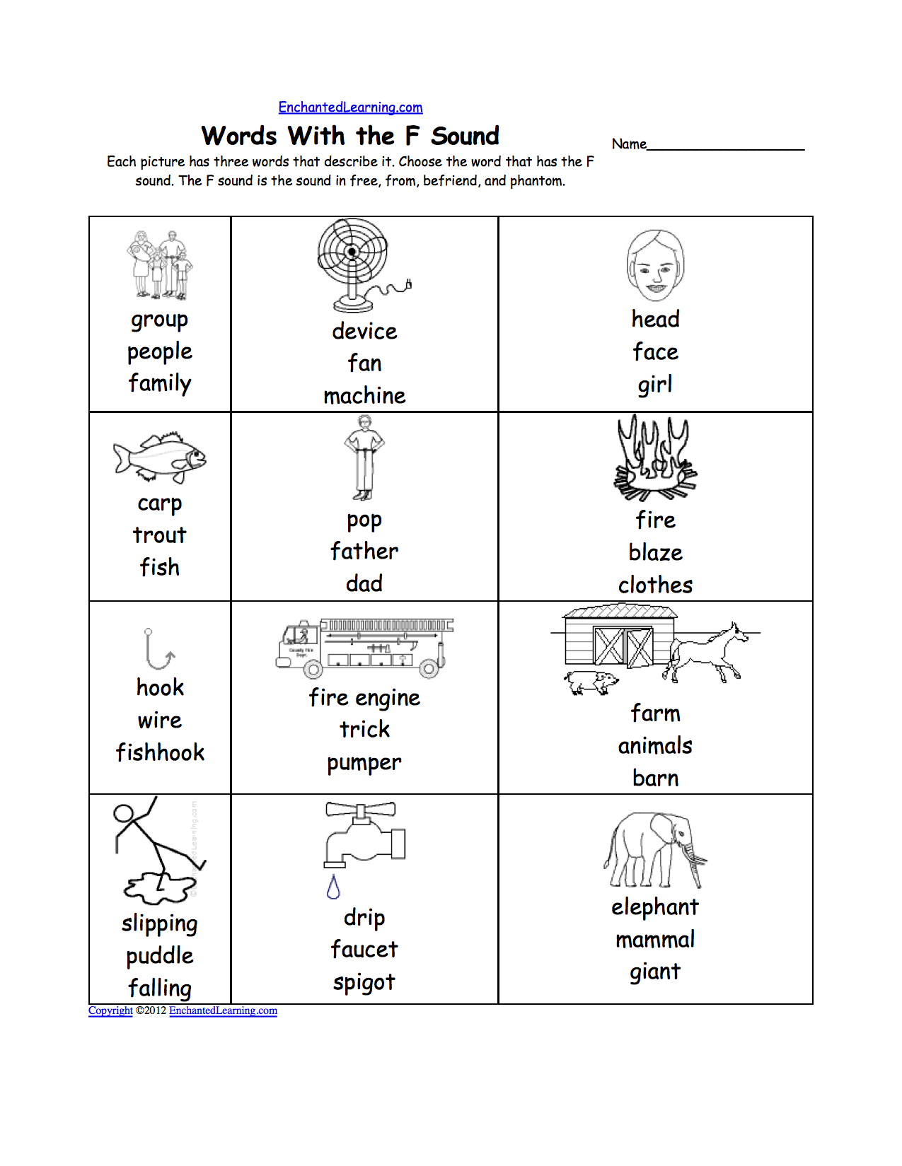 F Sound Printable Worksheets F Sound Printable Worksheets