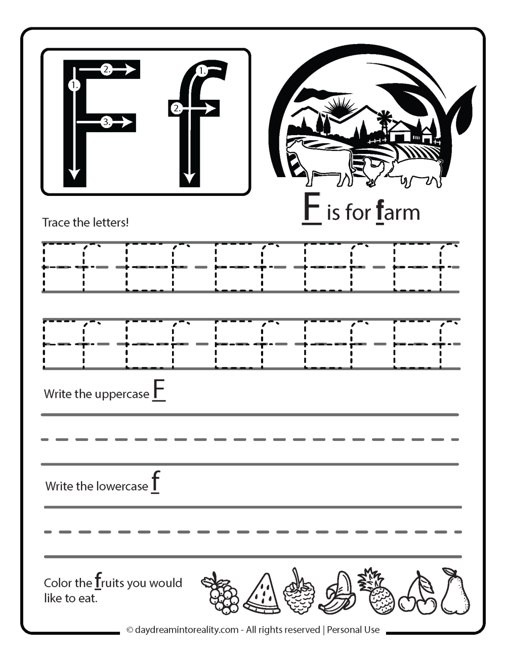 Letter F Worksheets Free Printable Pdf Letter F Worksheets Free Printable Pdf