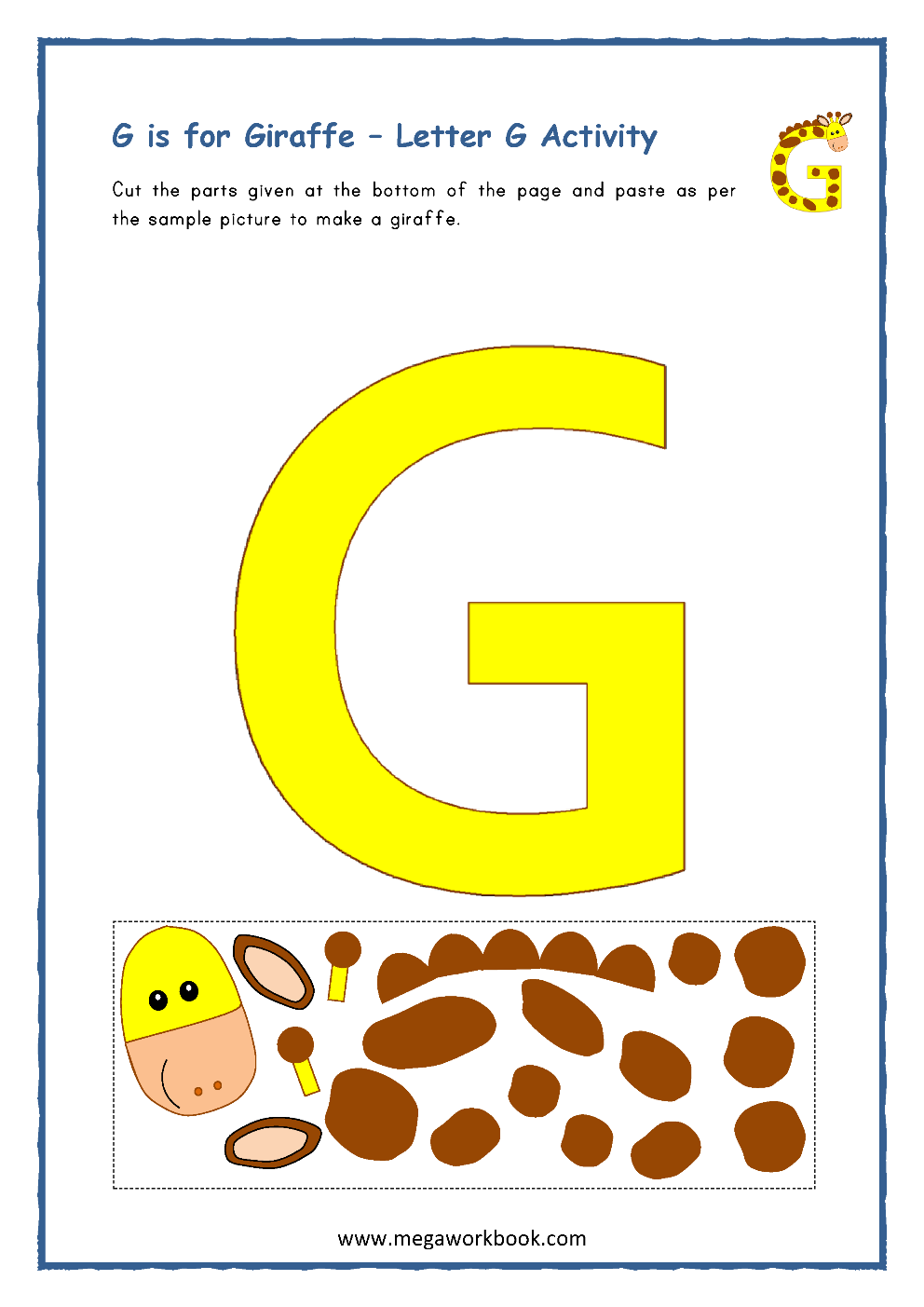 Printable Letter G Worksheets For Preschool
