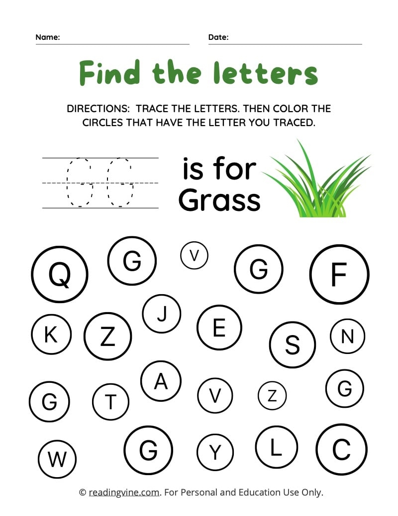 G Printable Worksheets G Printable Worksheets