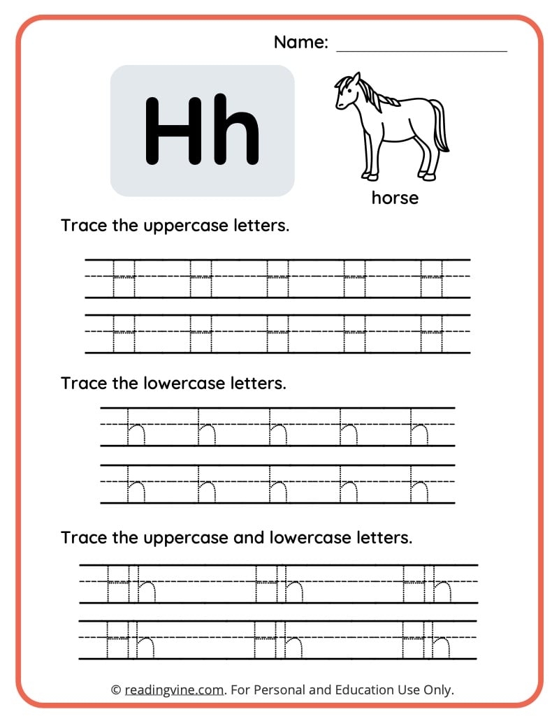 Letter H Worksheets For Preschool Free Printable Letter H Worksheets For Preschool Free Printable