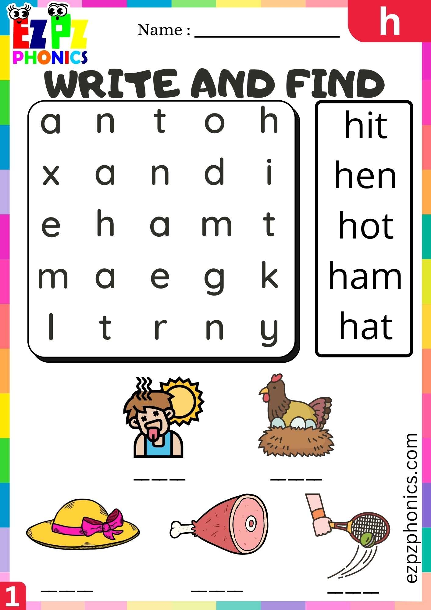 Printable H Worksheets Printable H Worksheets