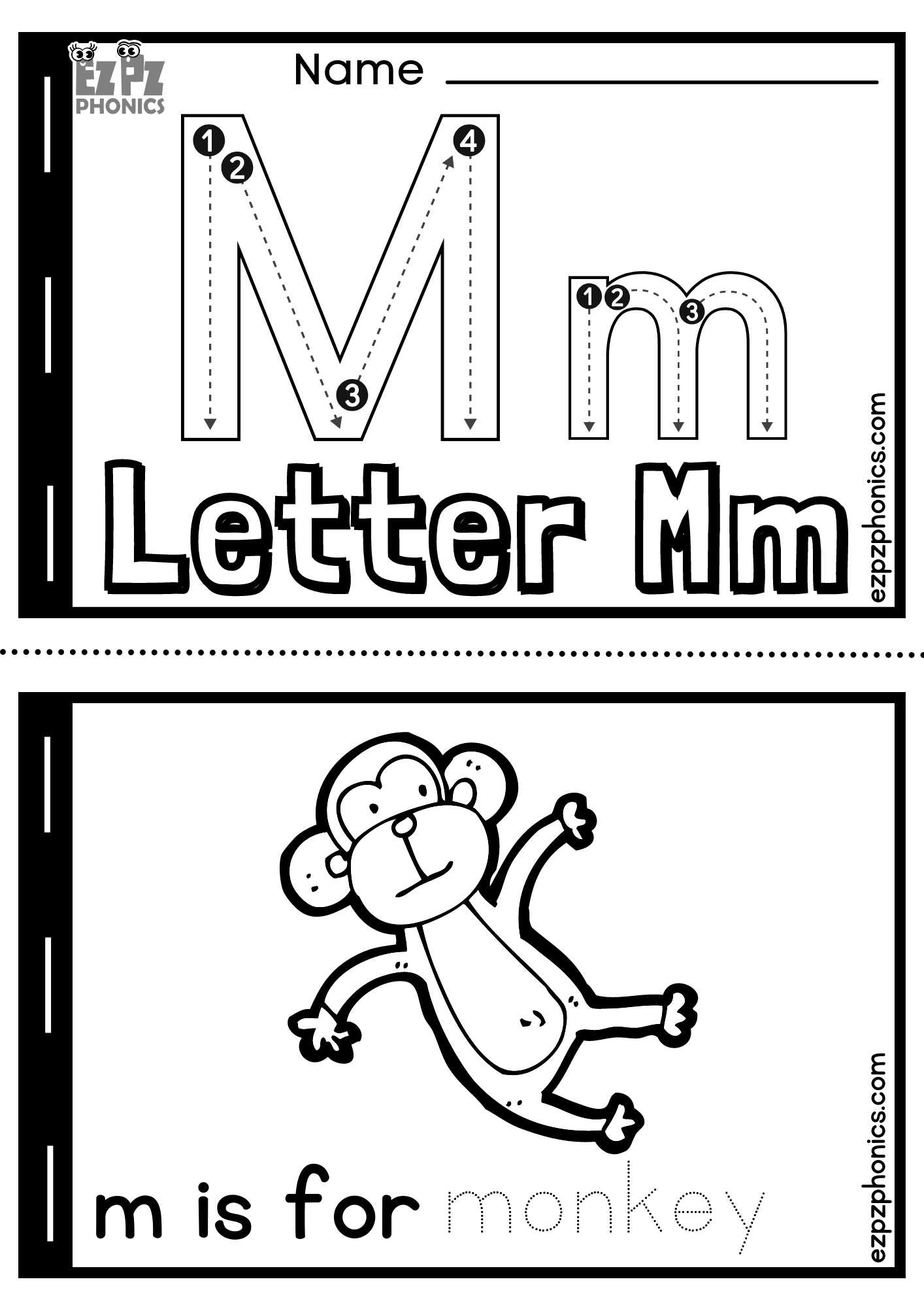 Free Printable Worksheet M Book