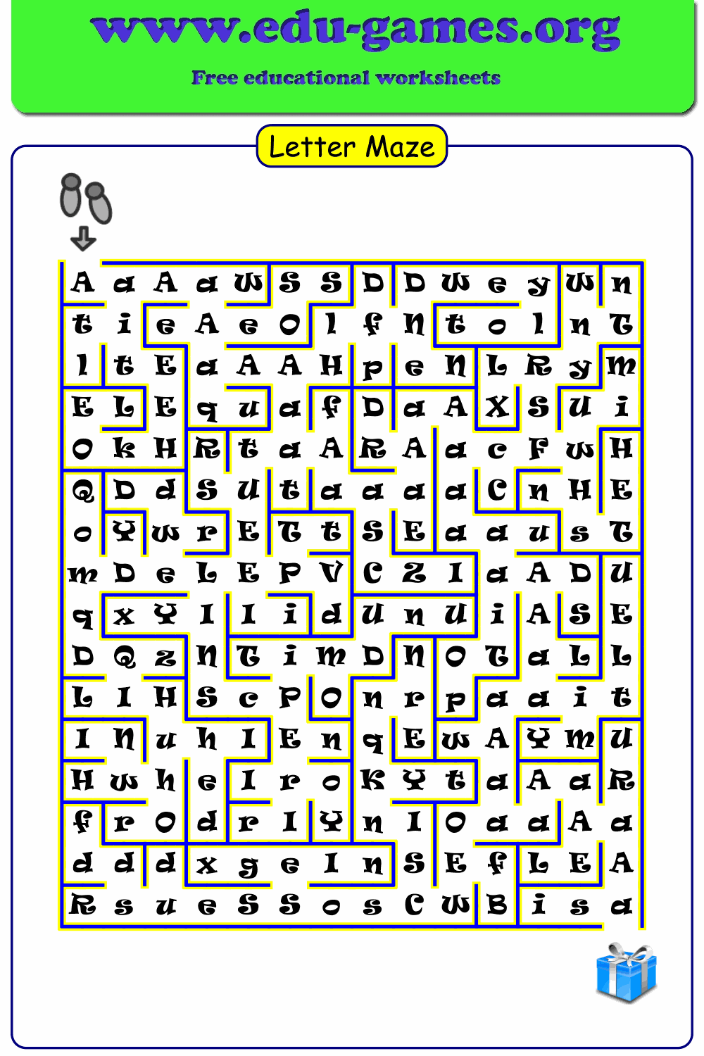 Letter Maze Generator Free Worksheets And Templates Letter Maze Generator Free Worksheets And Templates