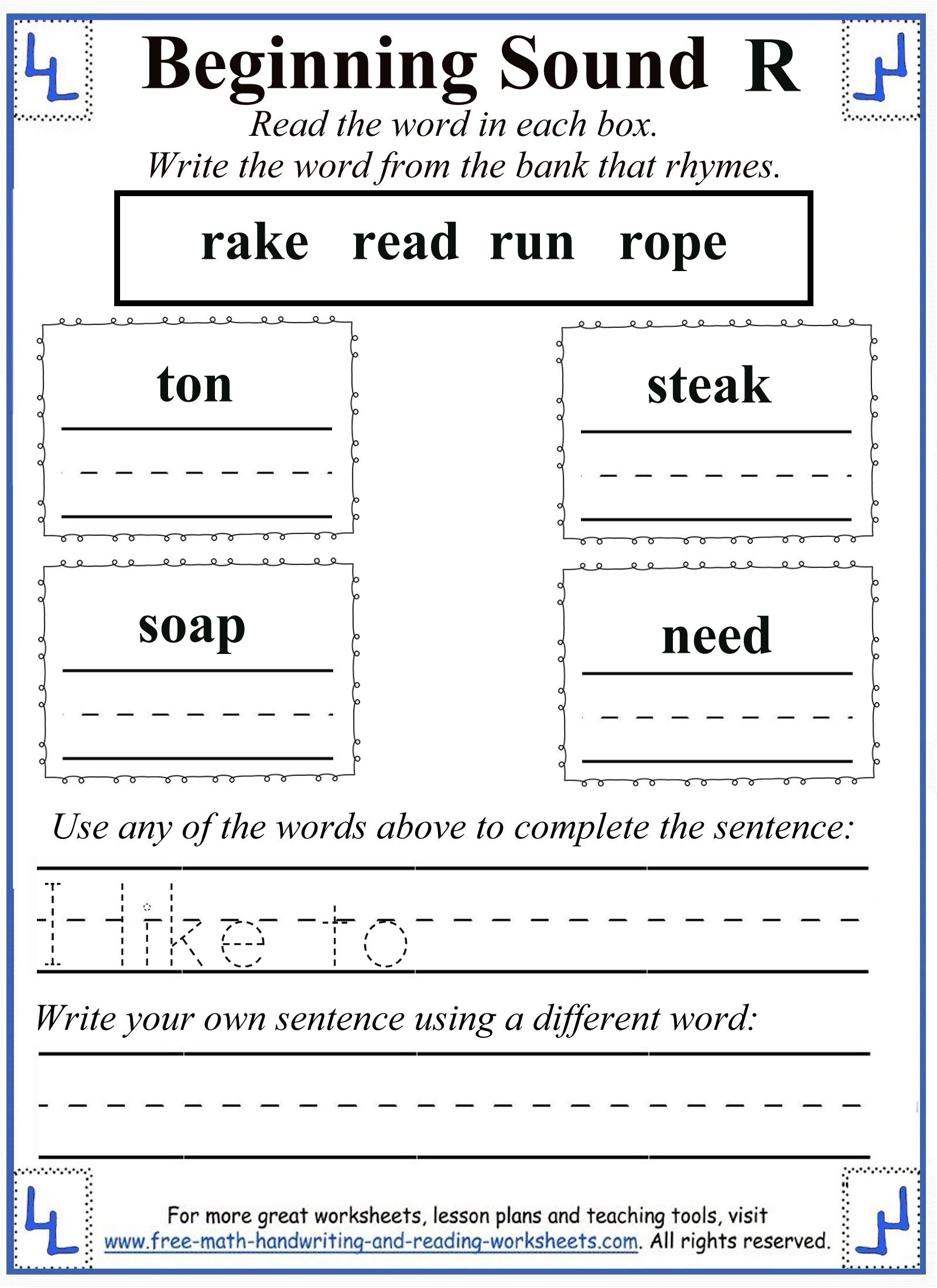 Grade R Worksheets Printable Free