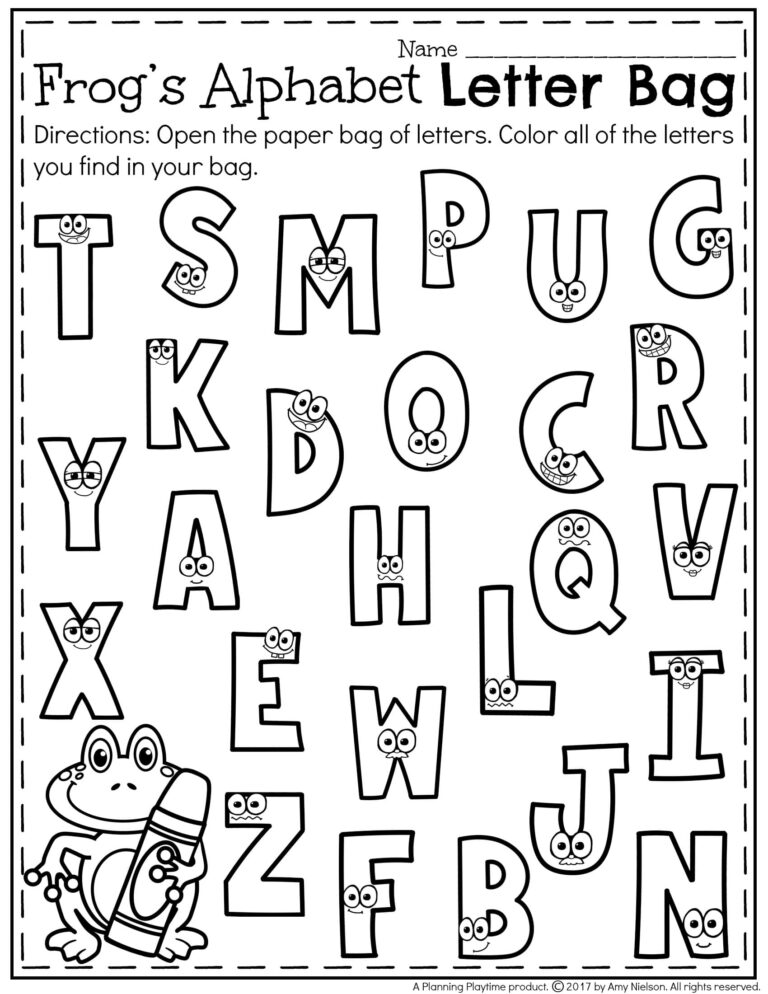 Letter Recognition Worksheets Planning Playtime