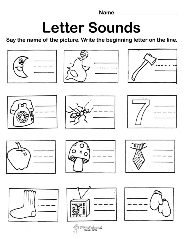Letter Sounds free Worksheets Squarehead Teachers
