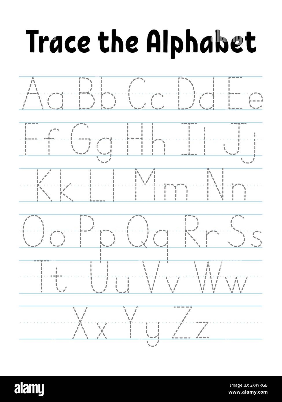 Letter Tracing Alphabet Worksheet Cut Out Stock Images Pictures Alamy Letter Tracing Alphabet Worksheet Cut Out Stock Images Pictures Alamy