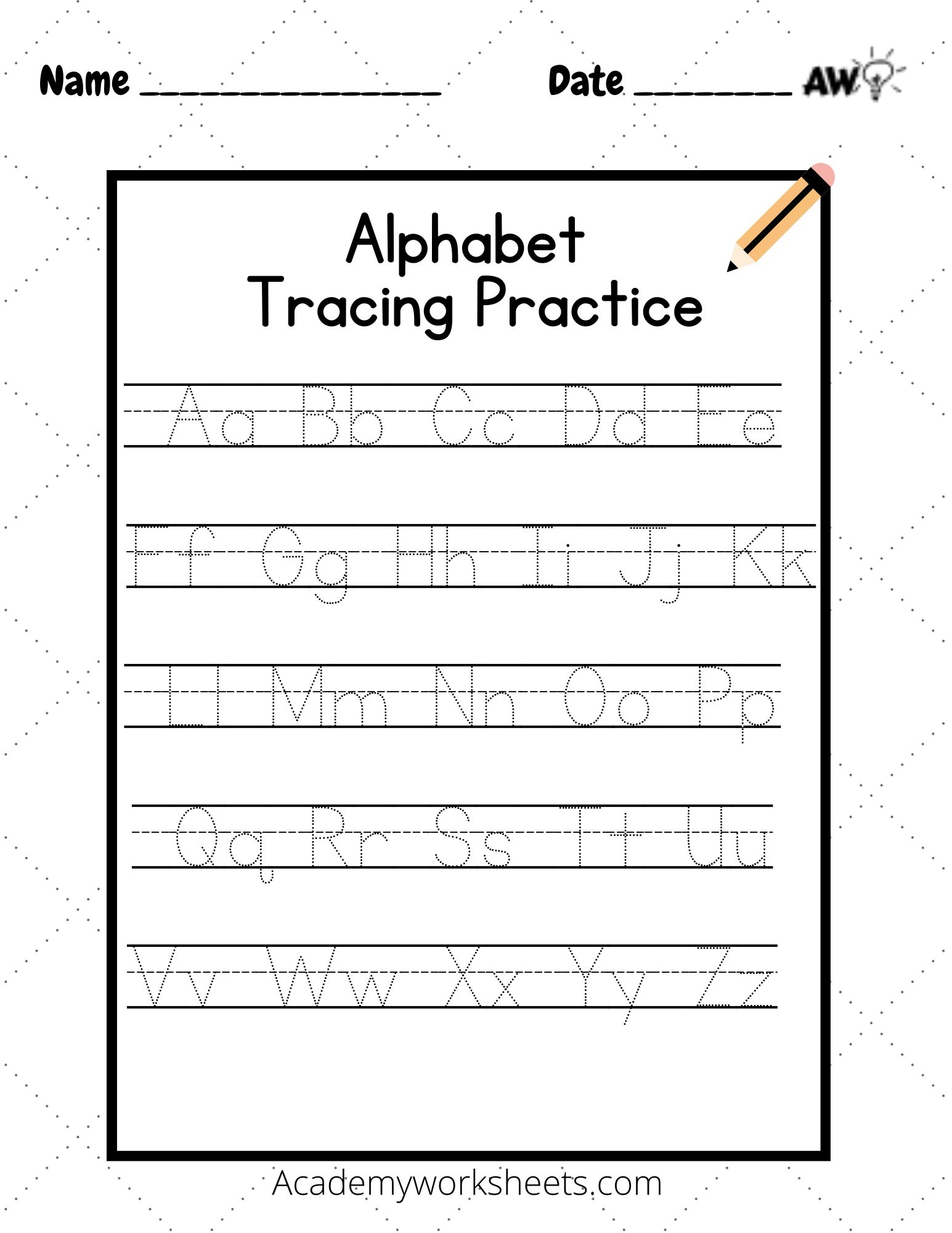Letter Tracing Worksheets Handwriting Abc Worksheets Academy Worksheets