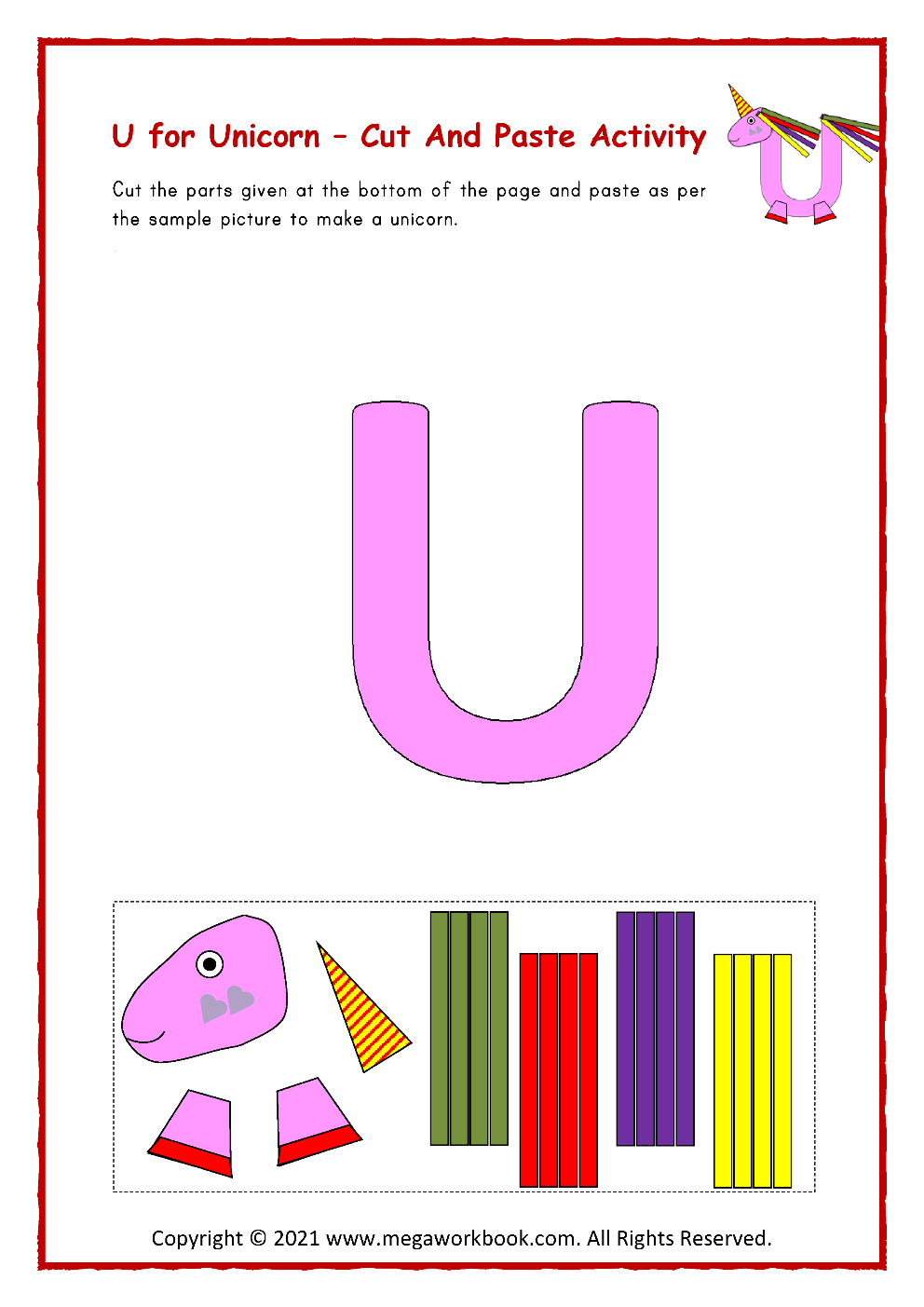 Letter U Printable Worksheet