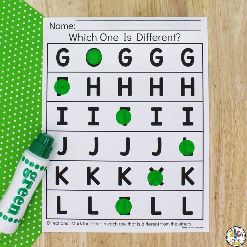 Letter Visual Discrimination Worksheets Free Preschool Worksheets