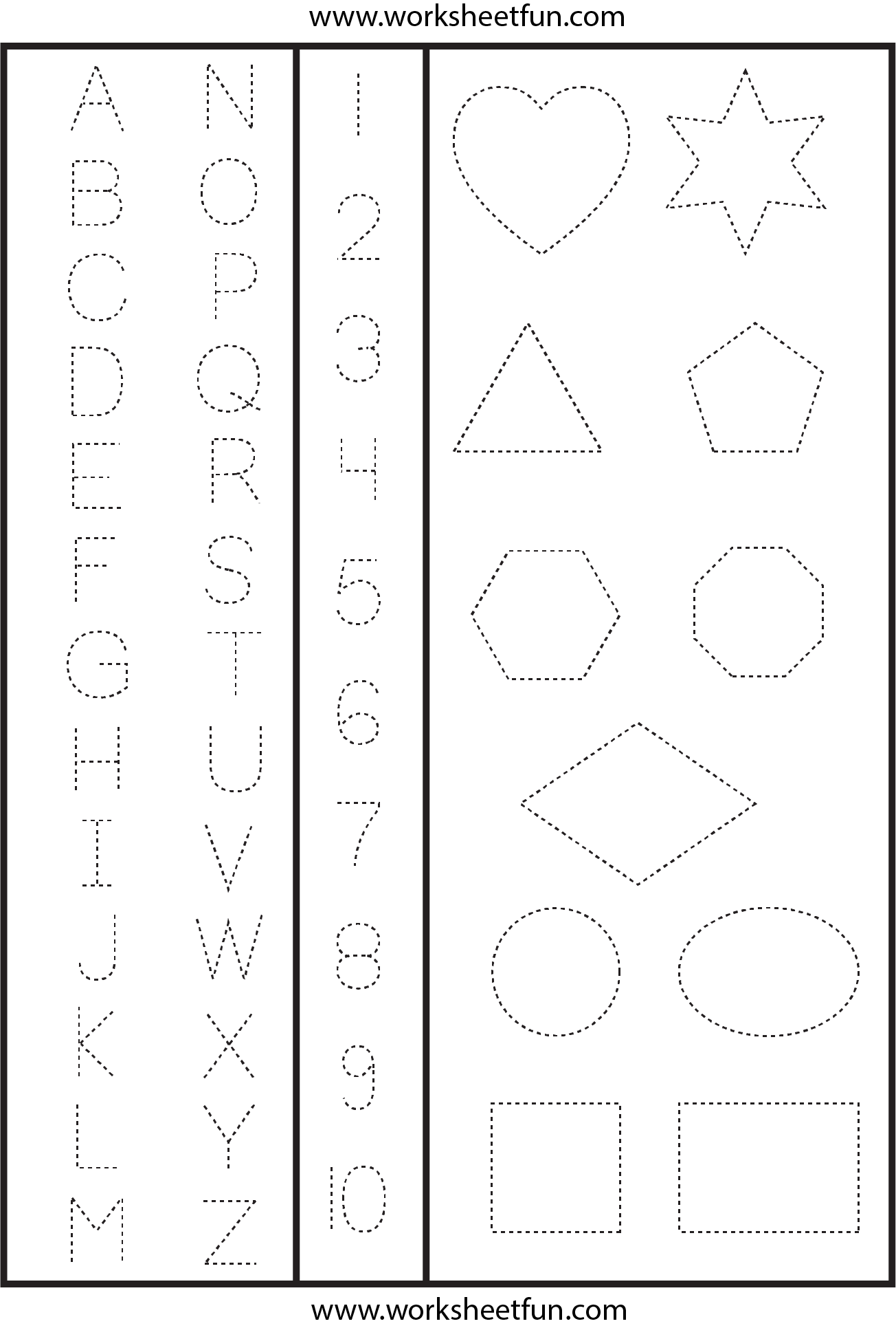 Letters Numbers And Shapes Tracing Worksheet FREE Printable Worksheets Library Letters Numbers And Shapes Tracing Worksheet FREE Printable Worksheets Library