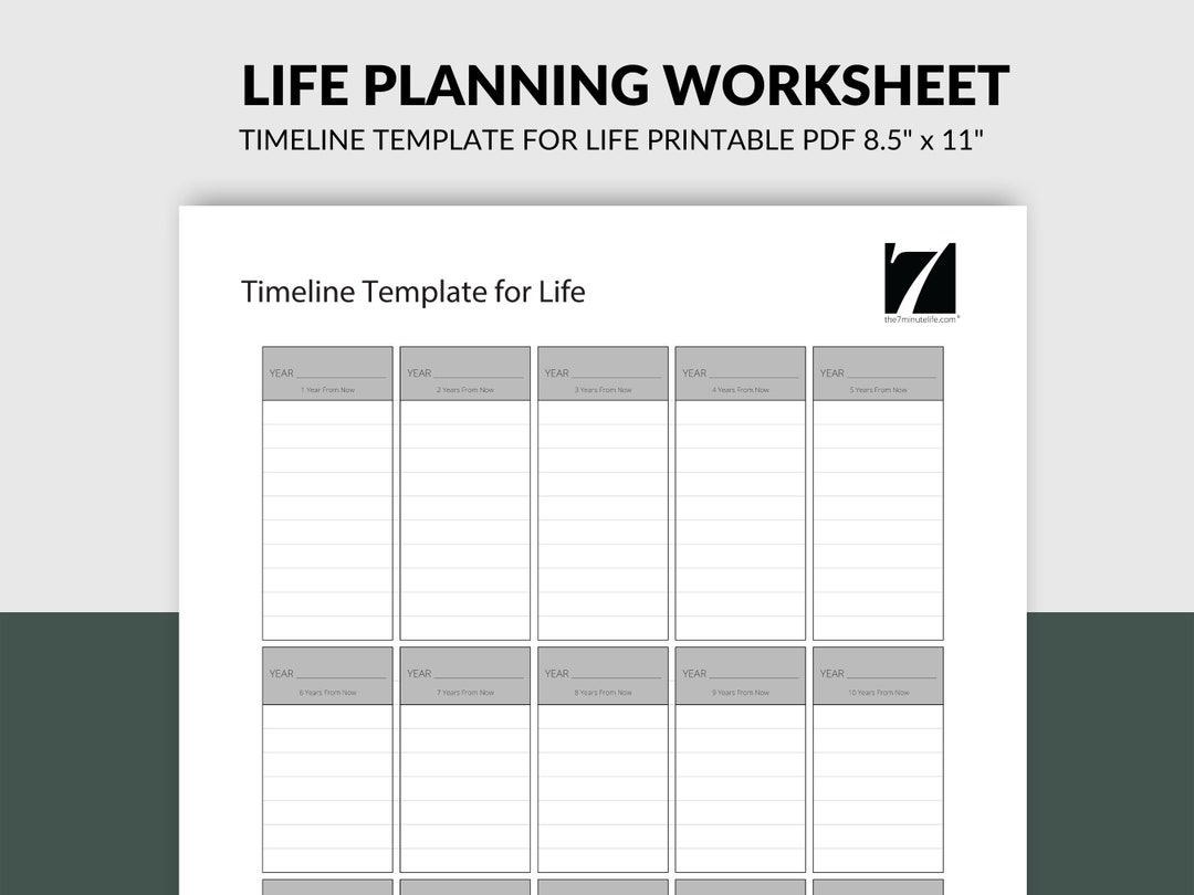 Timeline Printable Worksheet Timeline Printable Worksheet