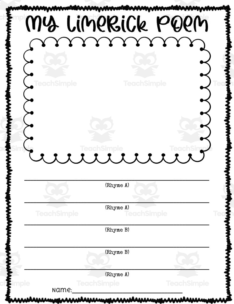 Limerick Poetry Writing Posters U0026 Graphic Organizers Limerick Poetry Writing Posters U0026 Graphic Organizers