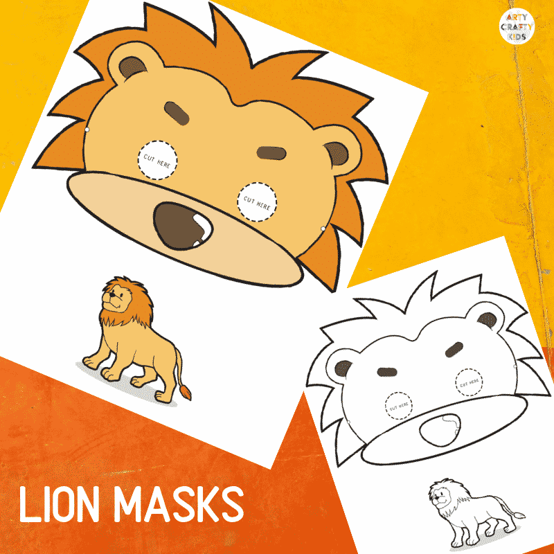 Lion Face Masks Arty Crafty Kids