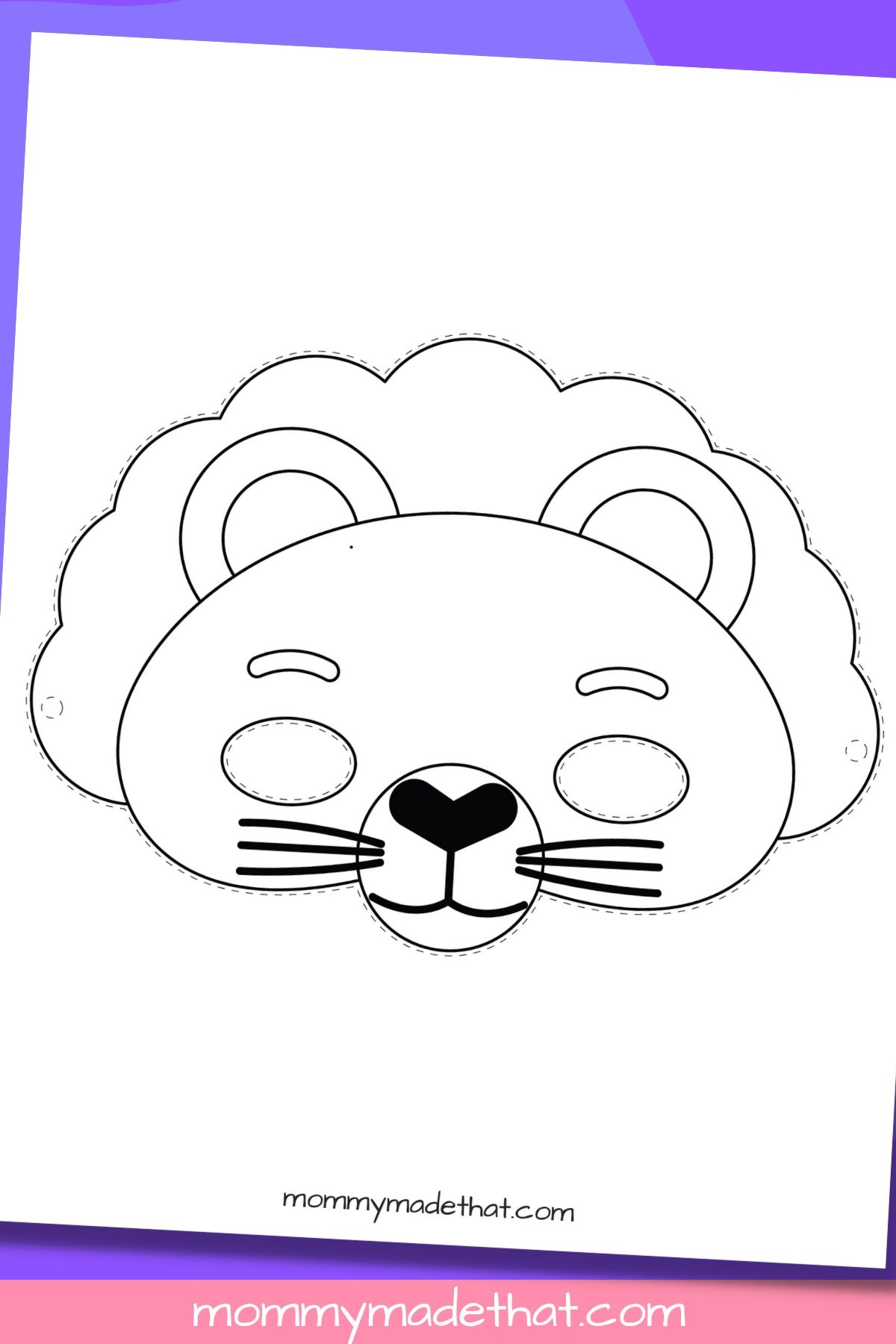 Lion Mask For Preschoolers Printables