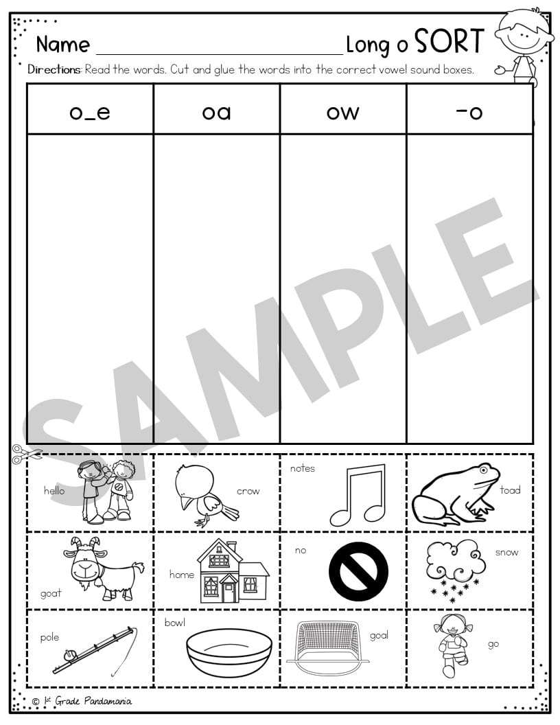 Long O Worksheets Phonics Activities 1st Grade Pandamania Long O Worksheets Phonics Activities 1st Grade Pandamania