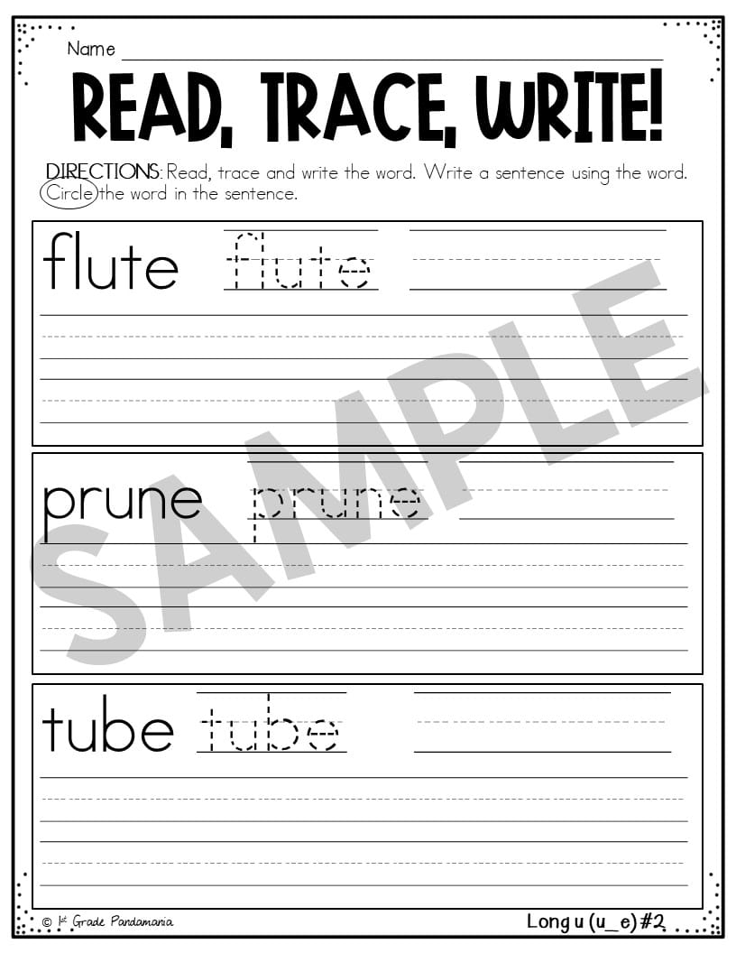 Long U Worksheets Phonics Activities 1st Grade Pandamania Long U Worksheets Phonics Activities 1st Grade Pandamania