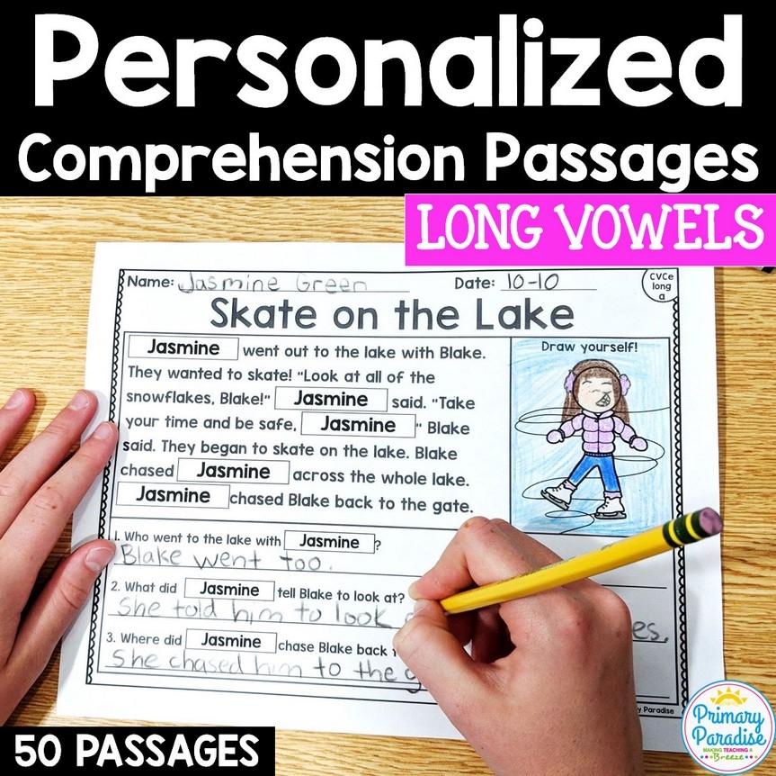 Long Vowel Reading Comprehension Worksheets Long Vowel Reading Comprehension Worksheets
