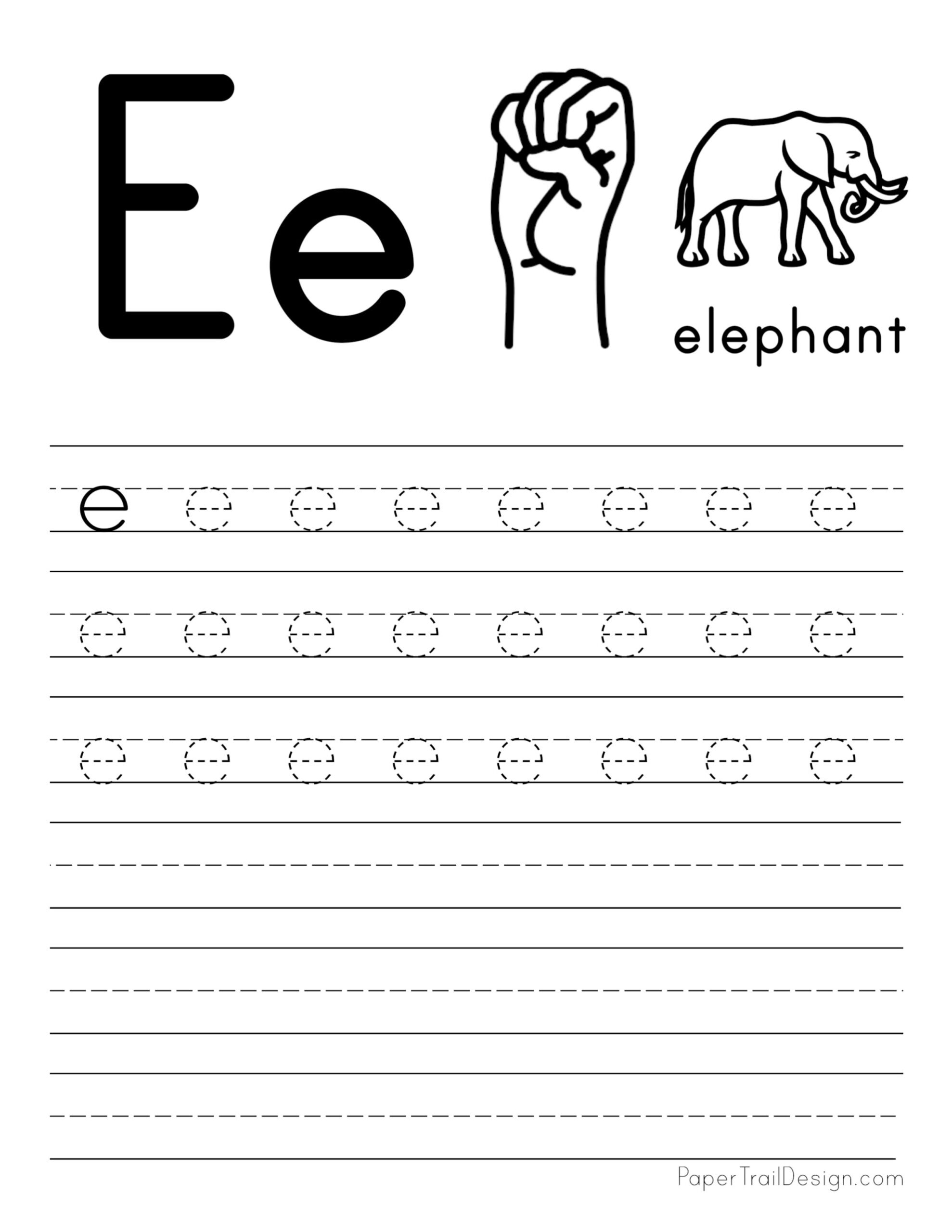 Lowercase Letter E Styles Worksheet MyTeachingStation Worksheets Library