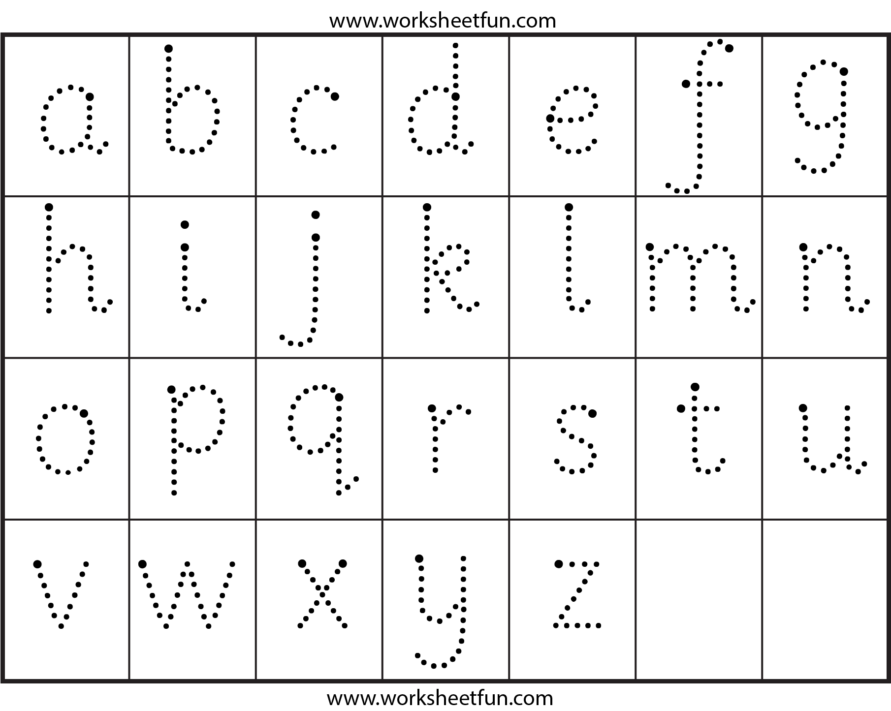 Lowercase Letter Tracing 1 Worksheet FREE Printable Worksheets Lowercase Letter Tracing 1 Worksheet FREE Printable Worksheets