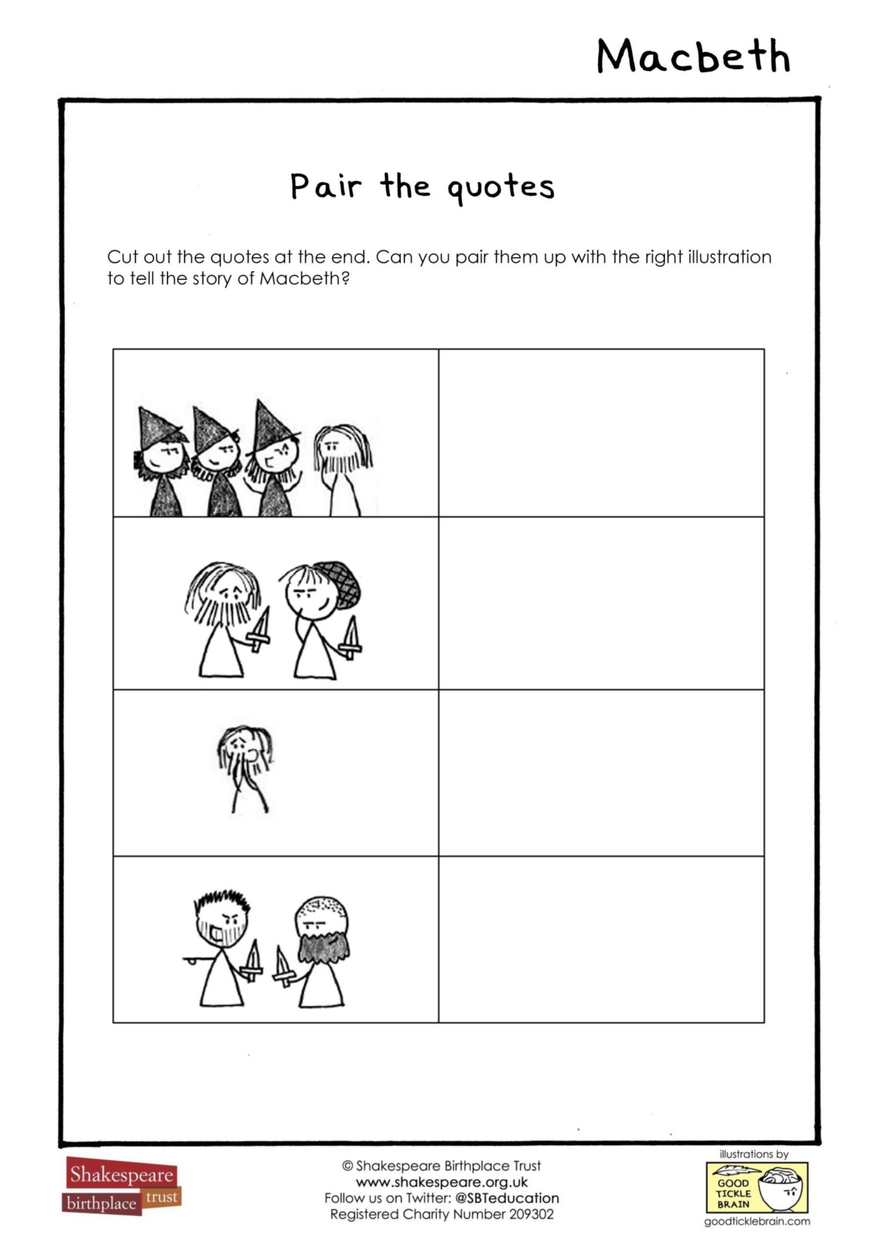 Free Printable Macbeth Worksheets