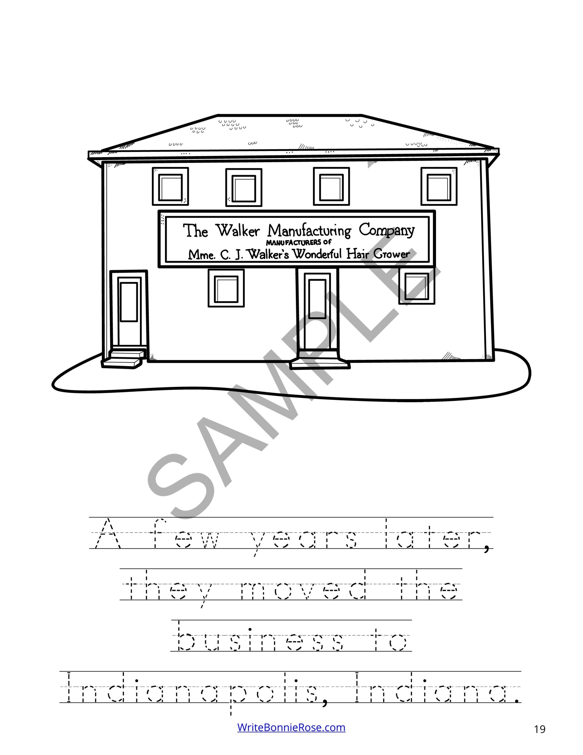 Madam C J Walker Coloring Book Level B Made By Teachers