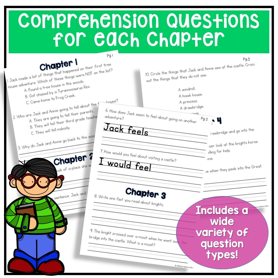 Magic Tree House Reading Comprehension Study Guide Novel Study Knight At Dawn