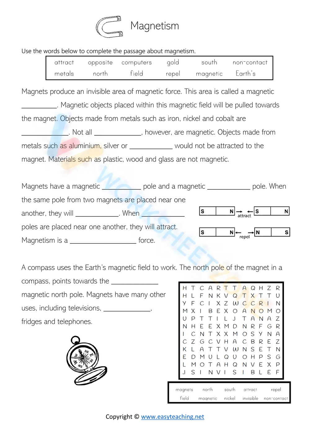 Magnetism Worksheet Answers Sale