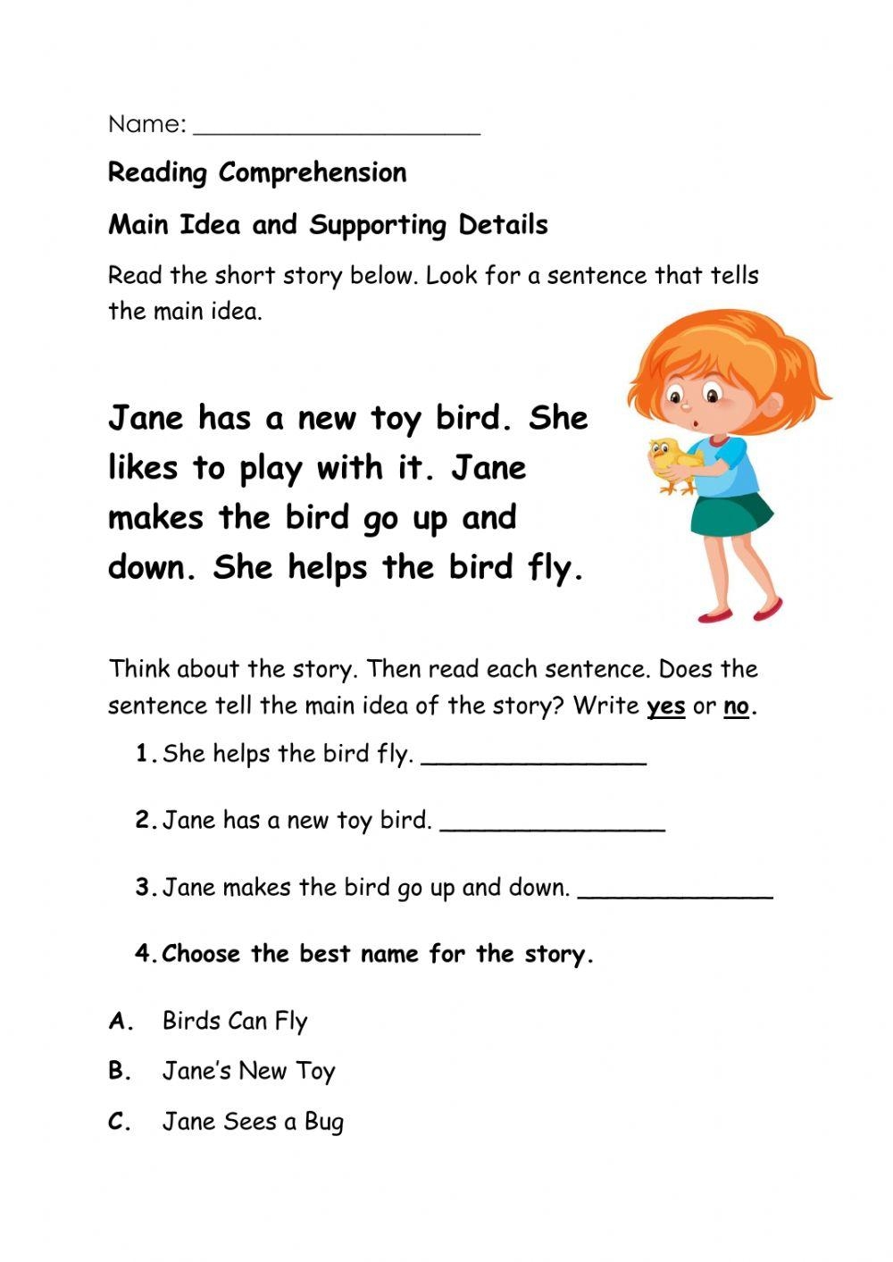 Main Idea Online Activity For Grade 1 Live Worksheets Worksheets Library Main Idea Online Activity For Grade 1 Live Worksheets Worksheets Library