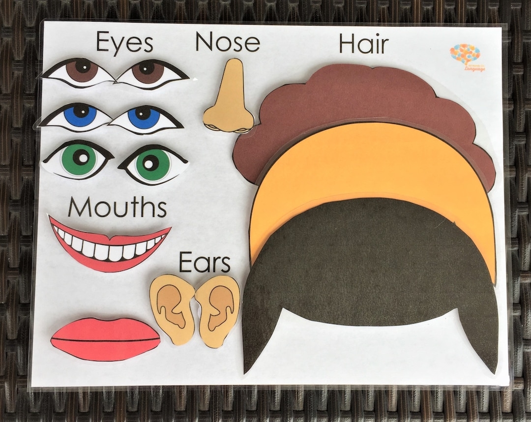 Printable Face Parts Labeled Preschool Printable Face Parts Labeled Preschool