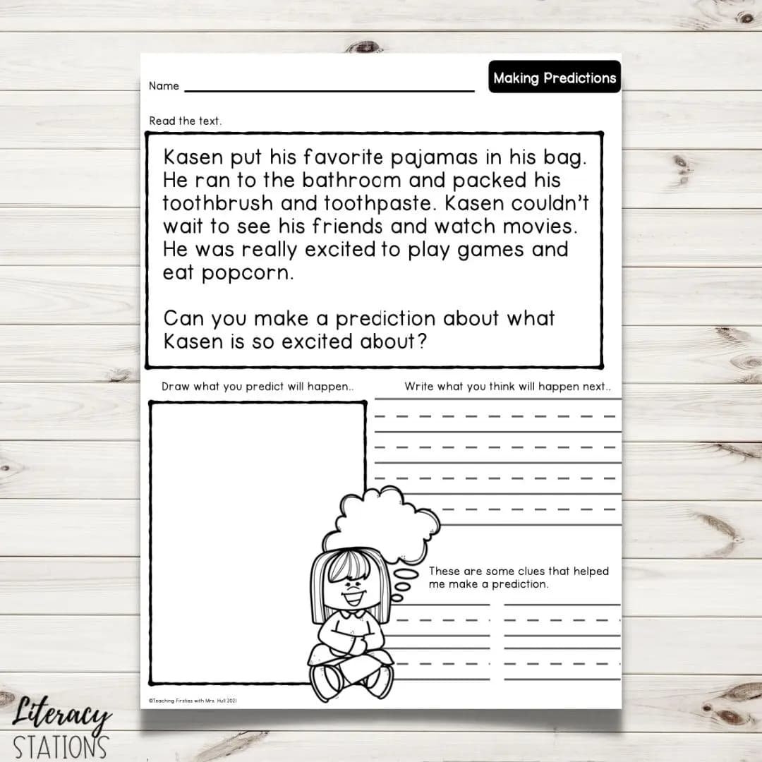 Making Predictions Worksheets And Printable Activities For Reading Comprehension Etsy Making Predictions Worksheets And Printable Activities For Reading Comprehension Etsy