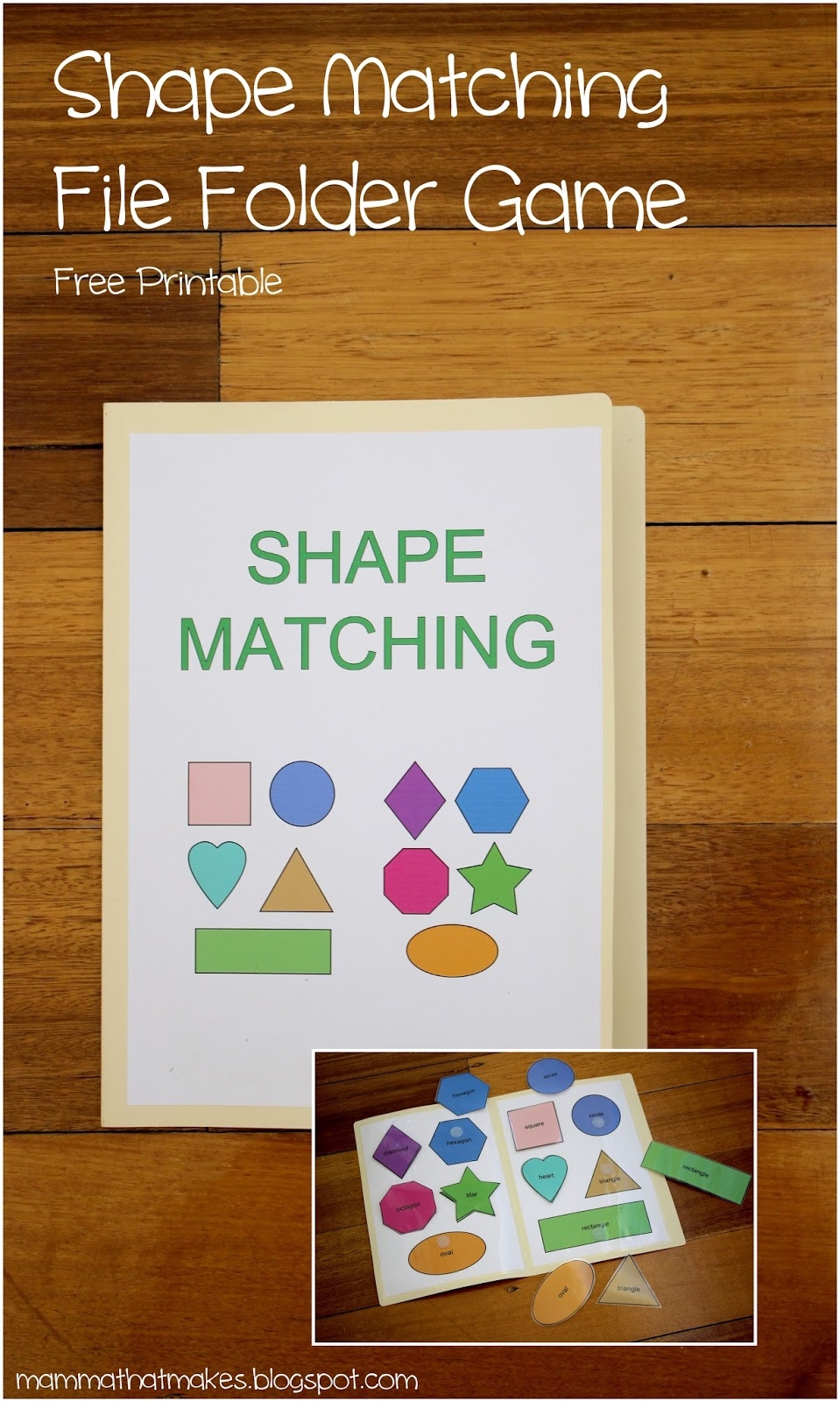 Mamma That Makes Shape Matching File Folder Game Mamma That Makes Shape Matching File Folder Game