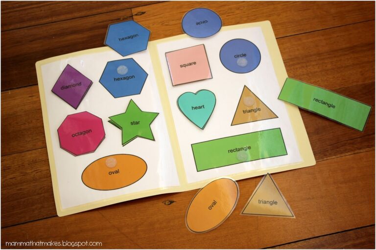 Mamma That Makes Shape Matching File Folder Game