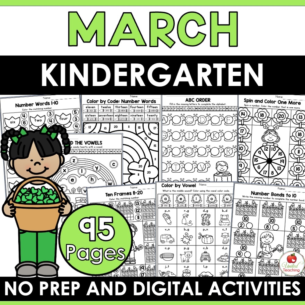 March Math And Literacy Activities For Kindergarten United Teaching