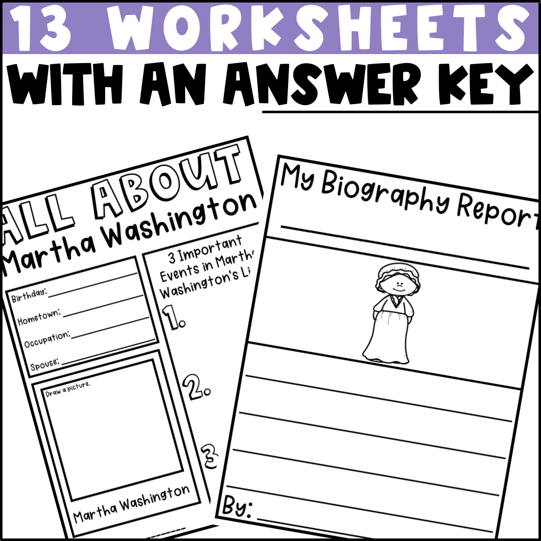 Martha Washington Biography Activities Worksheets Flip Book And Report Made By Teachers Martha Washington Biography Activities Worksheets Flip Book And Report Made By Teachers