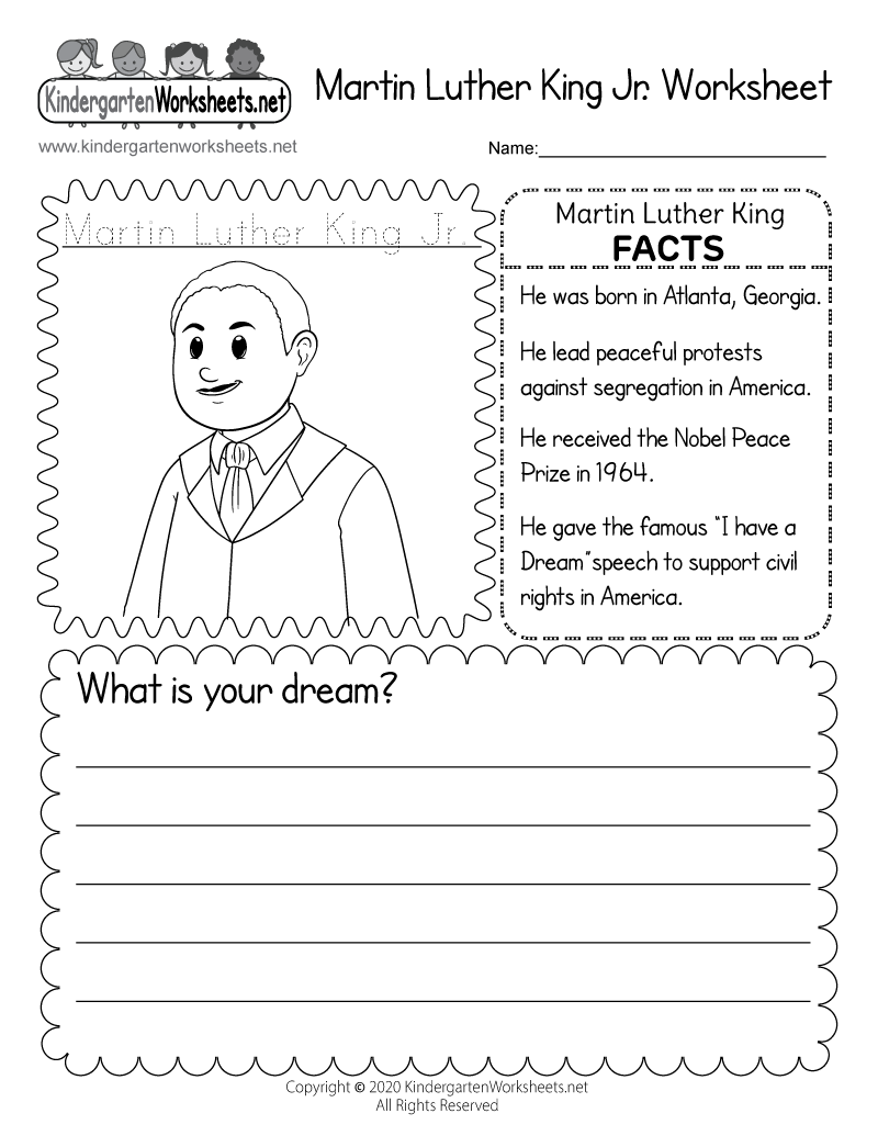 Martin Luther King Jr Worksheet Free Printable Digital U0026 PDF